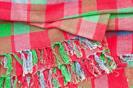 Red and green tartan blanket