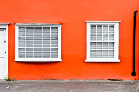 Outside aspect of a renovated cottage in Englandの写真素材