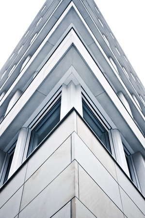 The corner of a modern multi-storey building in Germanyの写真素材