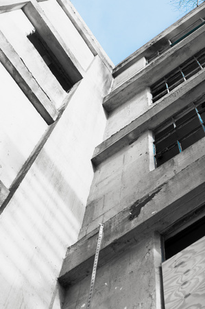Part of a derelict urban buildingの写真素材