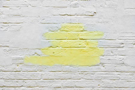 Part of a white brick wallの写真素材