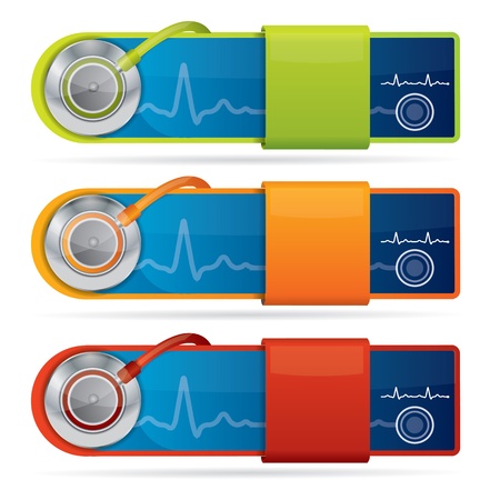 Glossy medical vector bannersのイラスト素材