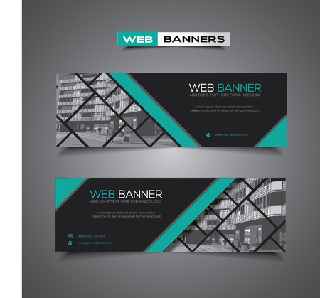 Abstract web banner with corporate city business templateのイラスト素材