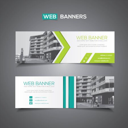 Abstract vector banner for web template or print use as header backgroundのイラスト素材