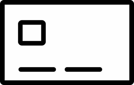 illustration vector icon of ATM Card with outline style, perfect for online store, etcのイラスト素材