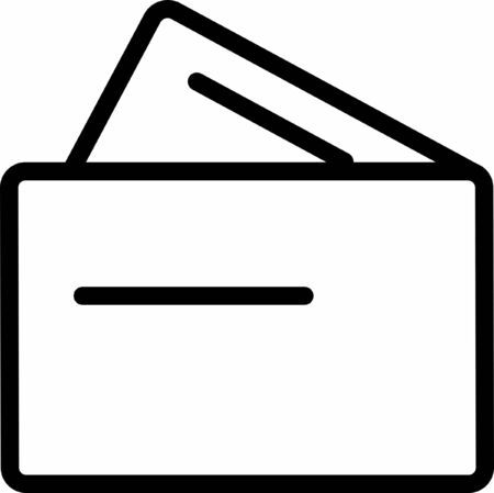 illustration vector icon of Wallet with outline style, perfect for online store, etcのイラスト素材