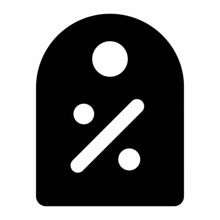 illustration vector icon of Discount with a solid black color , perfect for online store, etcのイラスト素材