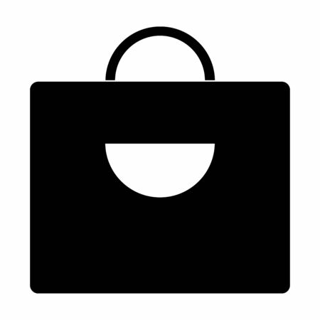 illustration vector icon of Shopping Bag with a solid black color , perfect for online store, etcのイラスト素材