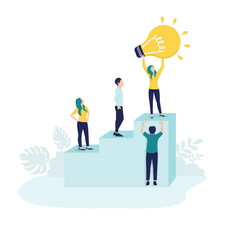 Vector illustration, Flat design style illustration of ideaのイラスト素材