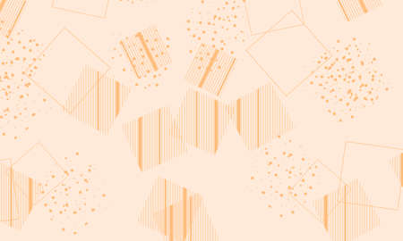Light orange vector backdrop with lines, rectangular. Abstract illustration with colorful dots,...