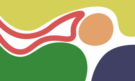 Colorful template abstract minimal organic shapes composition pastel color background. Illustration in trendy contemporary collage style. Design for your brochureのイラスト素材