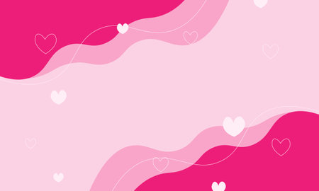 Pink wave for valentine day background. Pattern for ad, booklets, leaflets .のイラスト素材