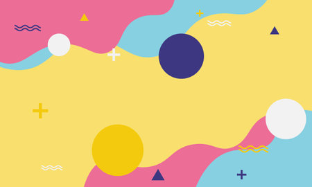 Abstract geometric in memphis style. Best design for your business.のイラスト素材