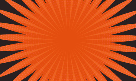 Orange and black line and halftone background. Best line design for your business.のイラスト素材