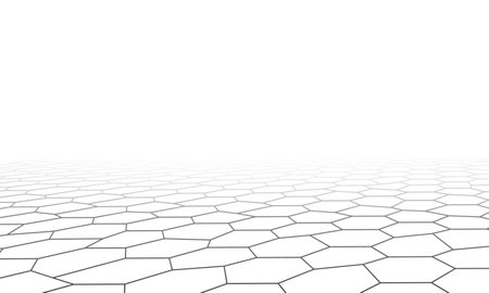 Perspective low poly hexagonal background. Elegant design for wallpapers.のイラスト素材