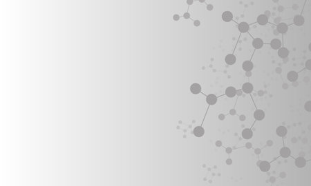 Abstract gray molecules structure background. Pattern for ads, leaflets.のイラスト素材