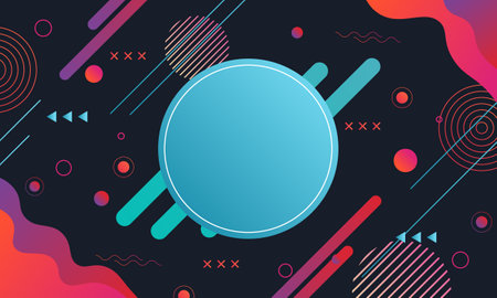 Abstract futuristic gradient geometric background. Brand new design for your ad.のイラスト素材