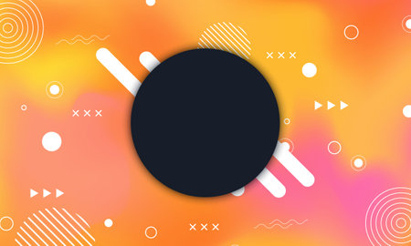 Abstract colorful geometric with memphis element. Vector illustration. New template for your banner...