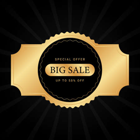 Luxury sale banner background. Vector illustration.のイラスト素材