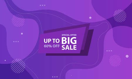 Sale banner background with abstract gradient fluid. Vector illustration.のイラスト素材