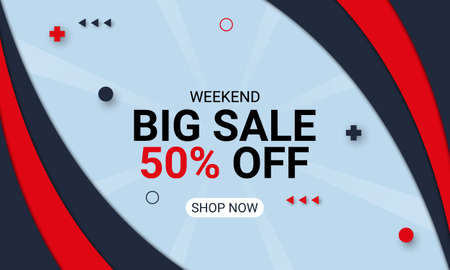 Sale banner background with curve shapes.のイラスト素材