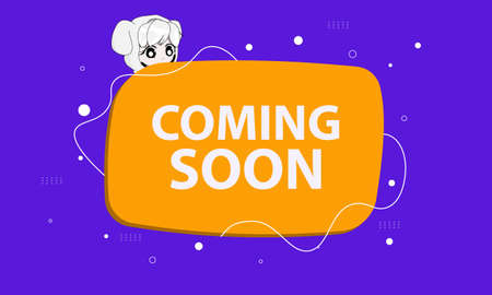Coming soon banner background with flat style.のイラスト素材