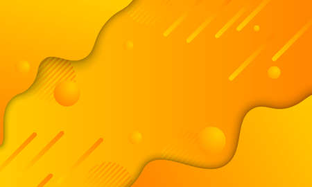 Abstract yellow liquid shape background. Vector illustration.のイラスト素材
