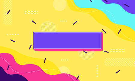 Abstract colorful banner with wavy background. Vector illustration.のイラスト素材