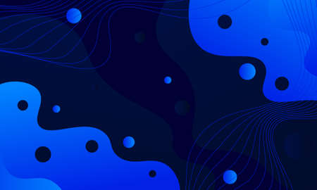 Modern blue fluid with wavy lines background. Vector illustration.