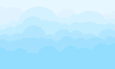 Simple blue cloud background. Vector illustration.のイラスト素材