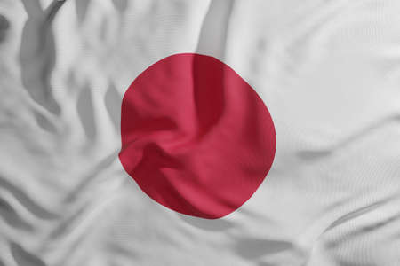 Japan Flag. 3D rendering illustration.の写真素材