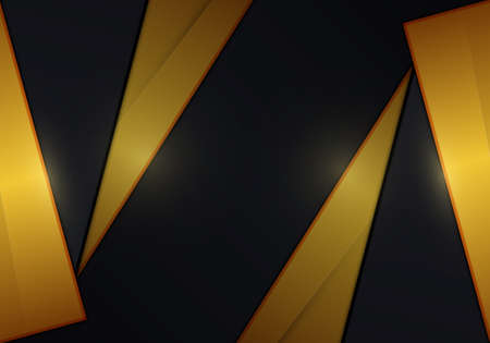 Golden and dark stripes background. vector illustration.の写真素材
