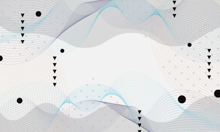 Flat abstract wave lines background. Vector illustration. Abstract background.のイラスト素材