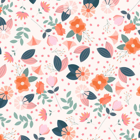 Abstract flower pattern background. Vector illustration. Abstract background.のイラスト素材