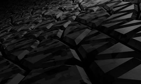 Abstract sci fi voronoi background. 3D rendering illustration.