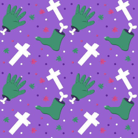 Abstract halloween pattern design background. Vector illustration.のイラスト素材