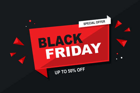 Black friday banner background with flat style. Vector illustration.のイラスト素材