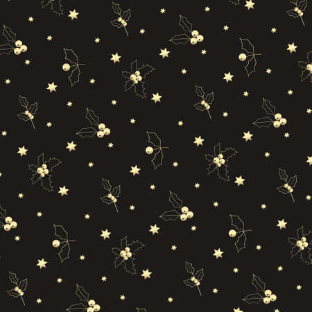 Hand drawn christmas pattern design background. Vector illustration.のイラスト素材