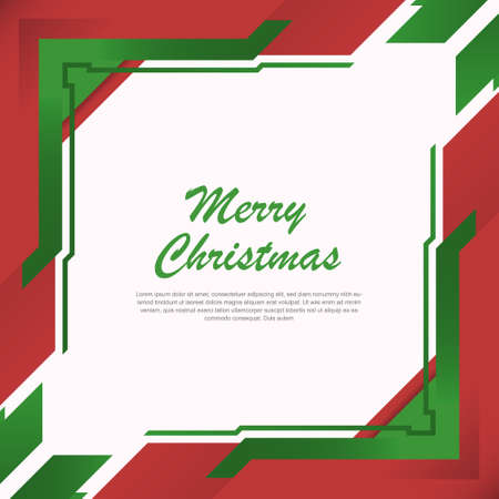 Merry christmas background with flat stripes. Vector illustration.のイラスト素材