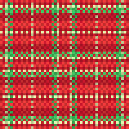 Seamless christmas checkered pattern background. Vector illustration.のイラスト素材