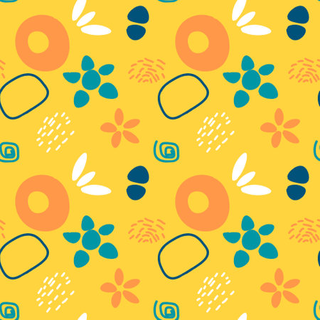 Hand drawn brush pattern background with abstract shape. Vector illustration.のイラスト素材