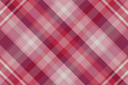 Seamless tartan plaid pattern background with valentine s color. Vector illustration.