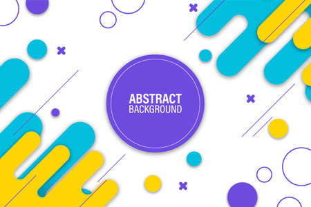 Abstract rounded and geometric background. Vector illustration.のイラスト素材