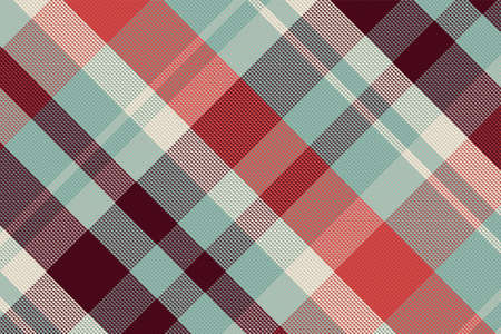 Seamless tartan plaid pattern background with vintage color. Vector illustration.