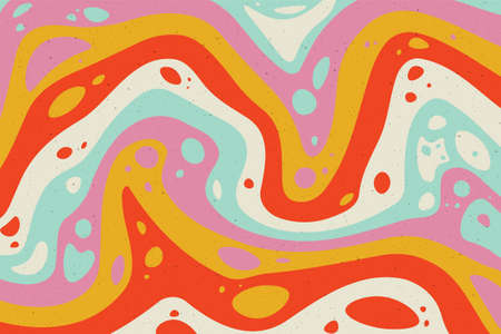Abstract psychedelic groovy background. Vector illustration.