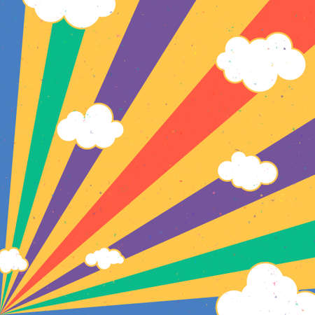 Abstract psychedelic groovy background. Vector illustration.のイラスト素材