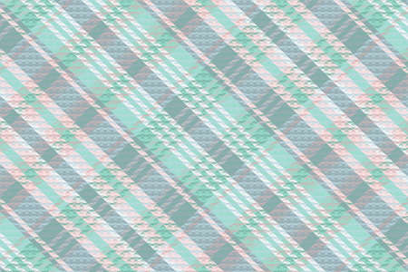 Seamless tartan plaid pattern with texture and pastel color. Vector illustration.