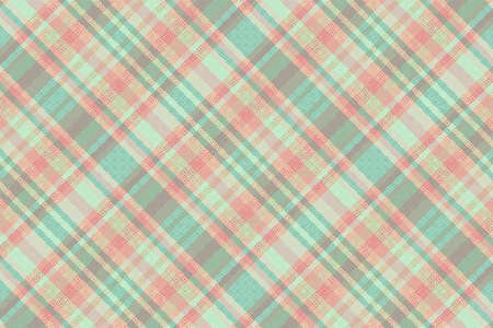Seamless tartan plaid pattern with texture and pastel color. Vector illustration.