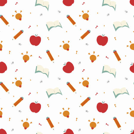 Hand drawn childrens day seamless pattern. Vector illustration.のイラスト素材