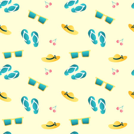 Summer seamless pattern. Repeat pattern.のイラスト素材